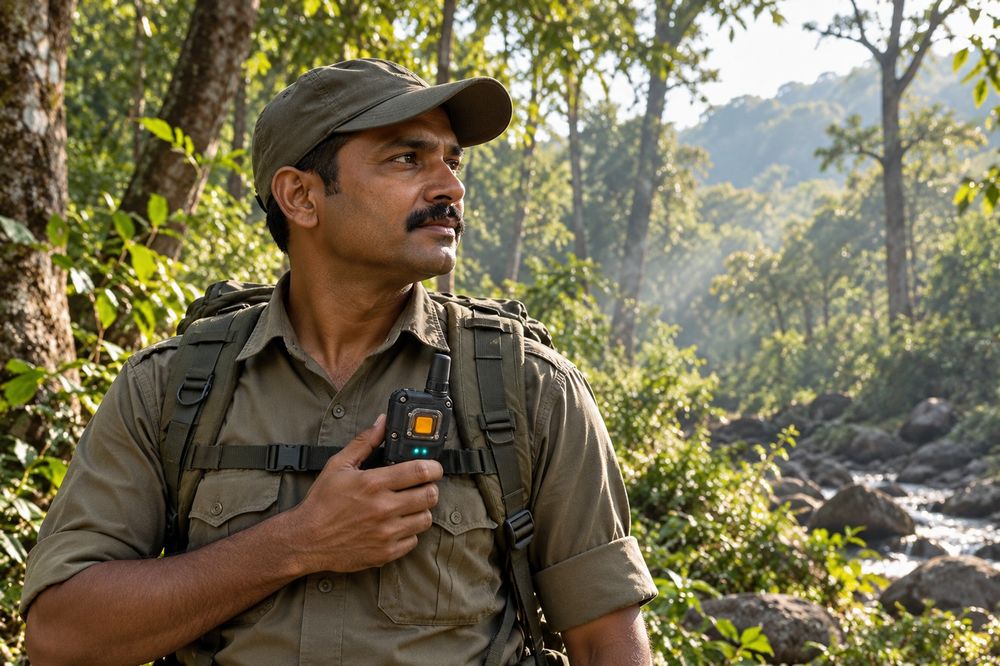 Forest guard with handheld tracker (concept)